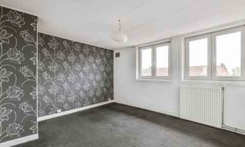 Accent wall wallpaper installation